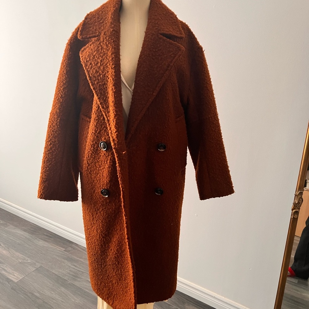 Topshop Rust Teddy Jacket